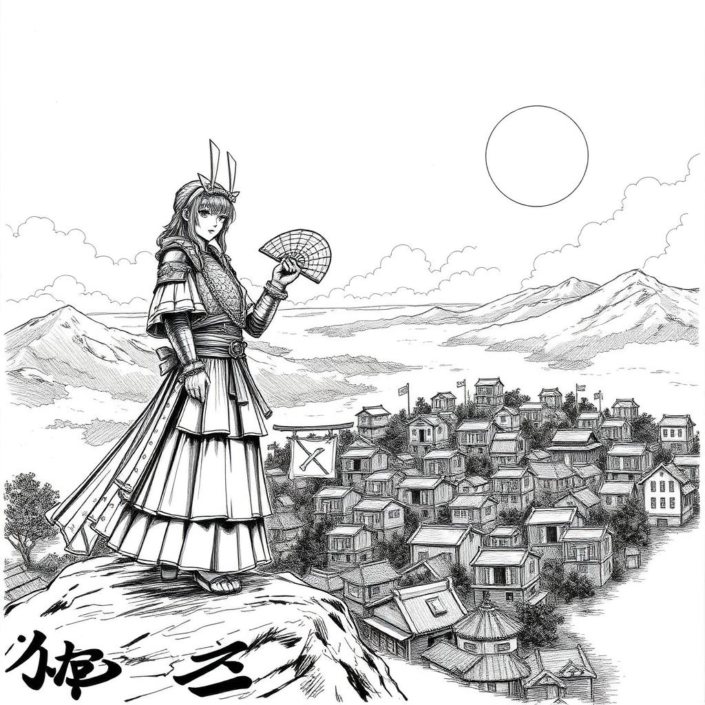 Portföy Daimyosu bölümünün karakalem manga kapağı