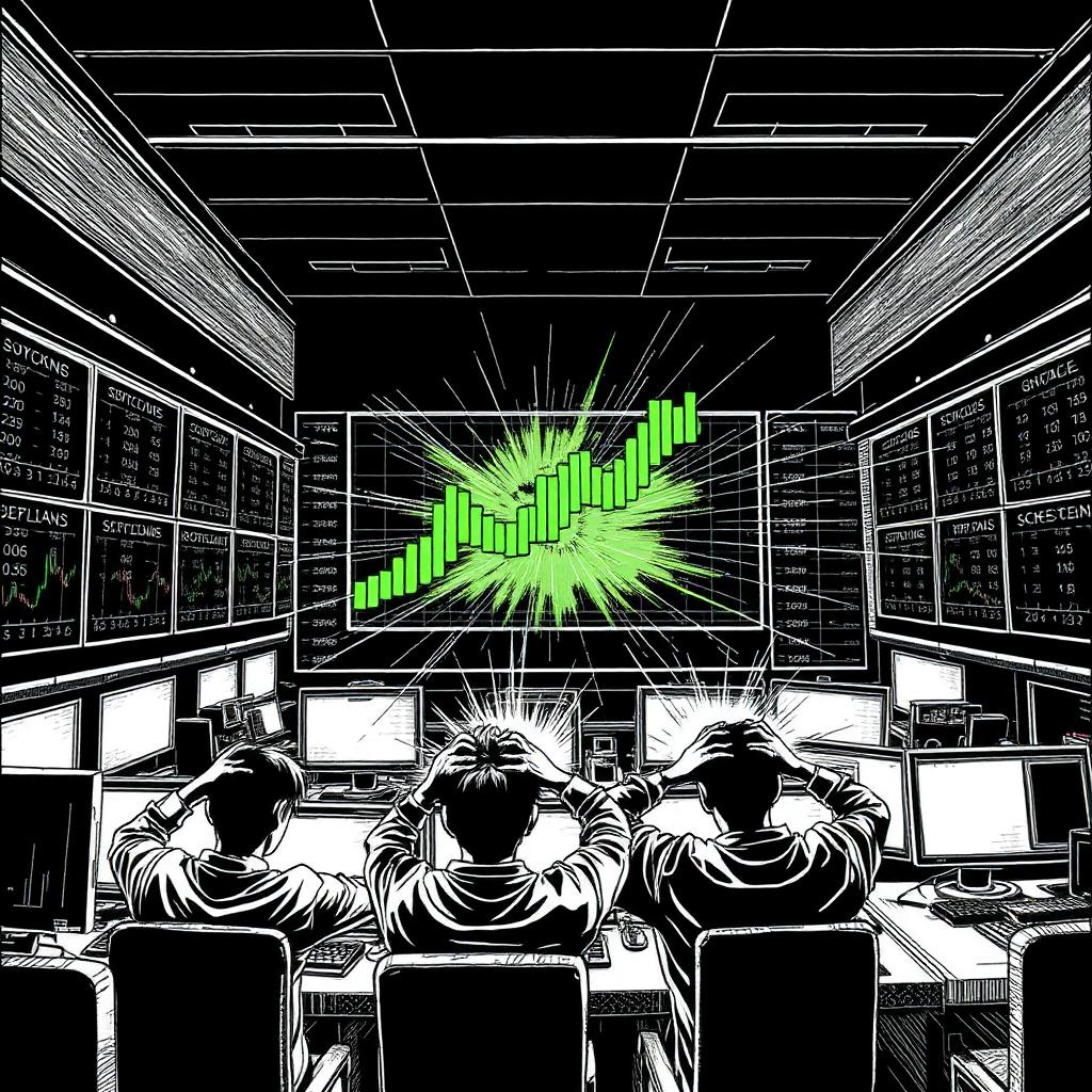 Kage-Nuke klanı sessizce pozisyonlarını kapatıyor. Ekranda beklenmedik bir alım dalgası; dev bir yeşil mum patlıyor.